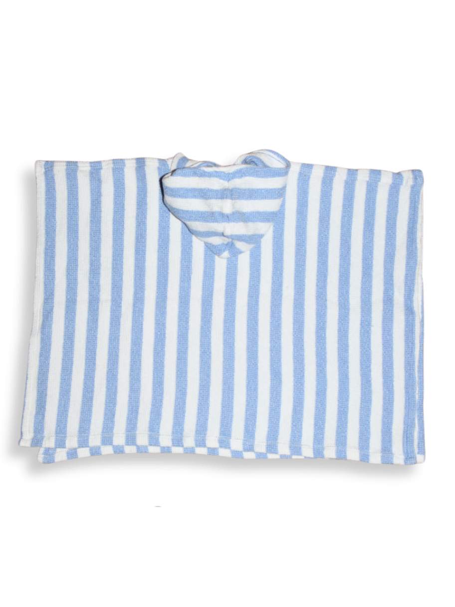 Bade-Poncho blau-weiß gestreift Gr.116/122 | Liewood