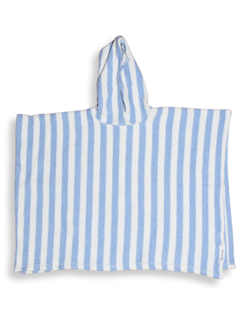 Bade-Poncho blau-weiß gestreift Gr.116/122 | Liewood