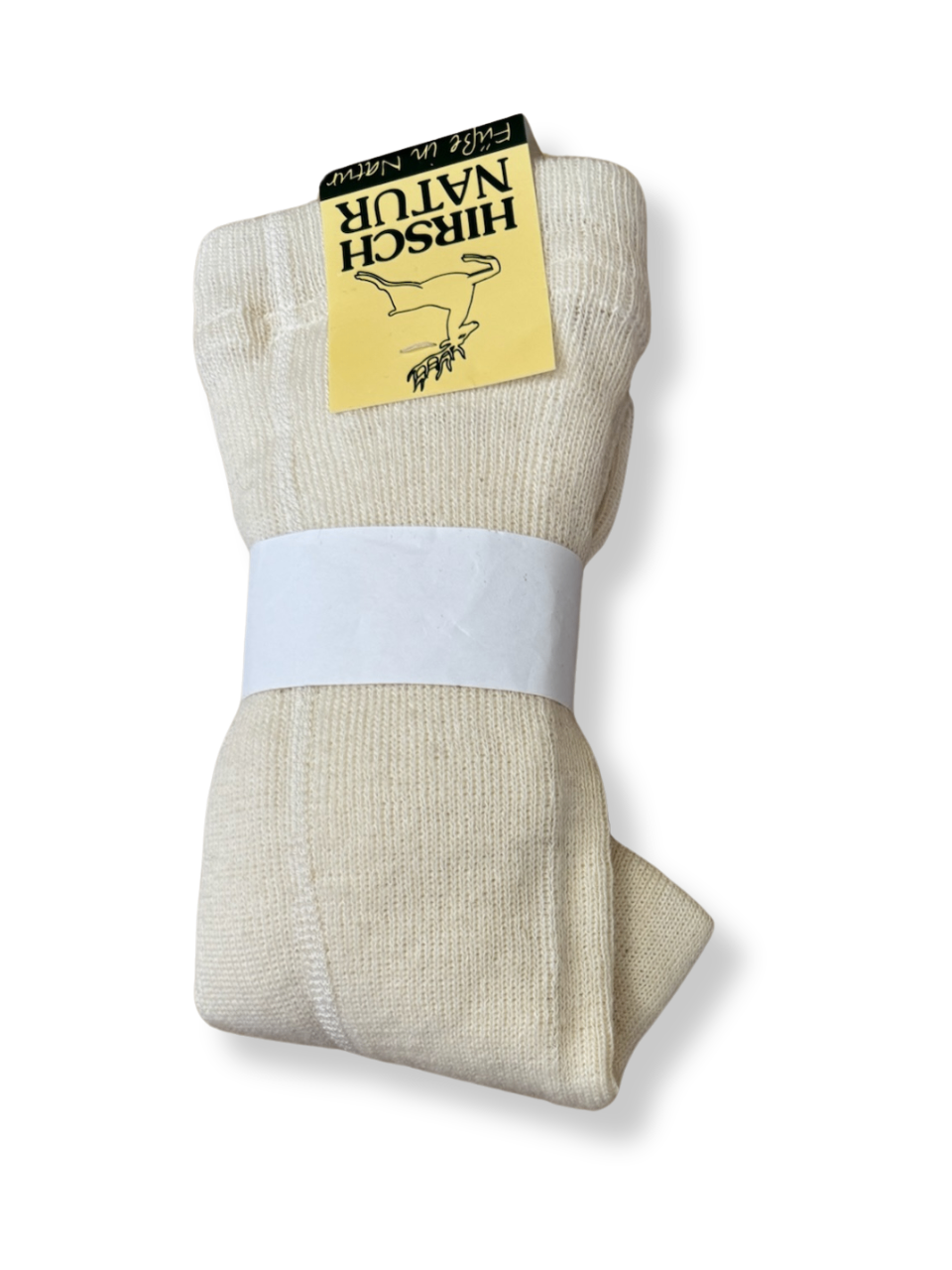 Strumpfhose 100% merino naturweiss Gr.104 | Hirsch Natur