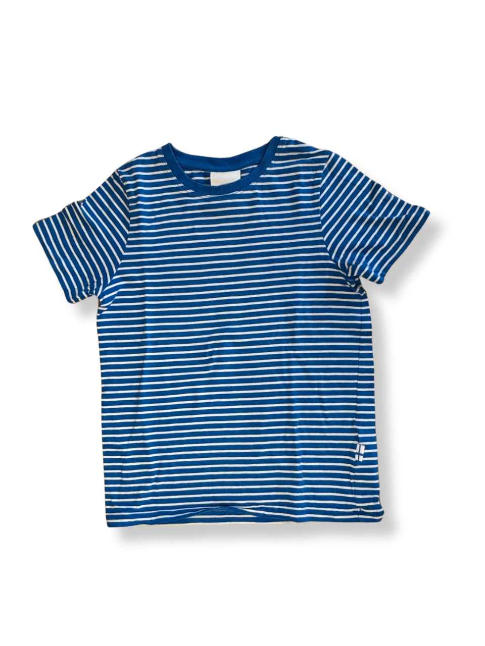 T-Shirt Kinder Blau-Weiß geringelt Gr.116 | finkid SUPI