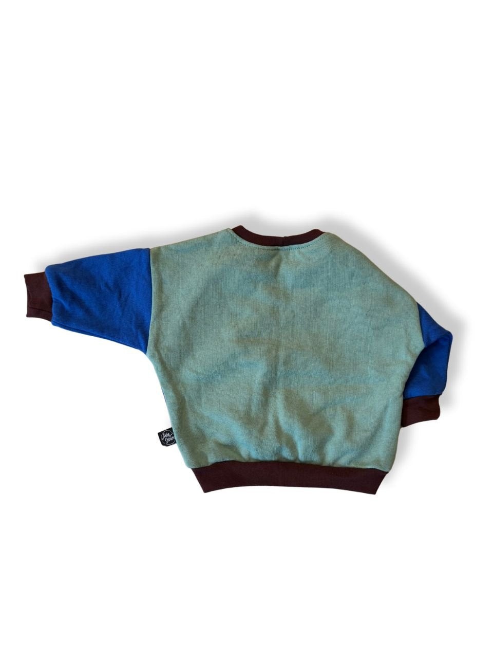 Sweatshirt Baby Türkis, Blau, Braun Gr.68 | Min Zwirn