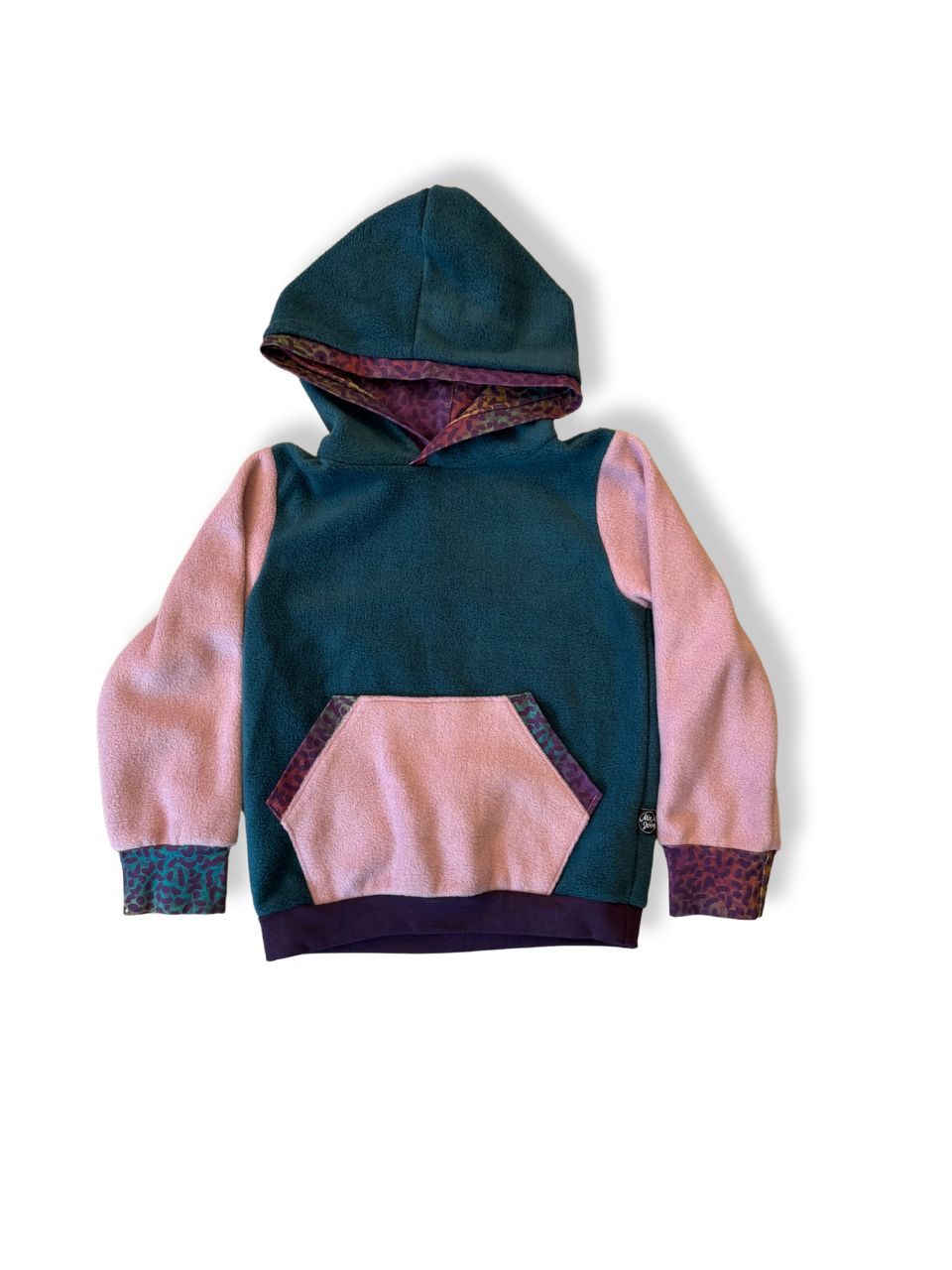 Hoodie Petrol, Rosa Gr.110 | Min Zwirn