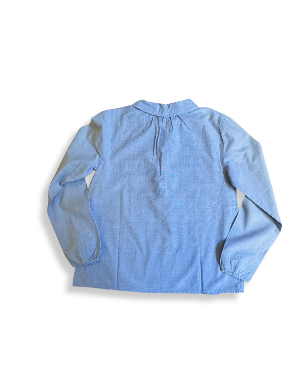 Bluse Mädchen Bubikragen Hellblau Gr.10 | Jacadi