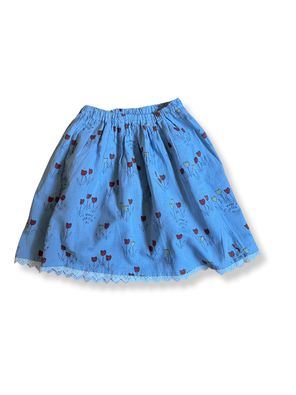 Rock Blau mit Blumen Gr.10 | Bobo Choses