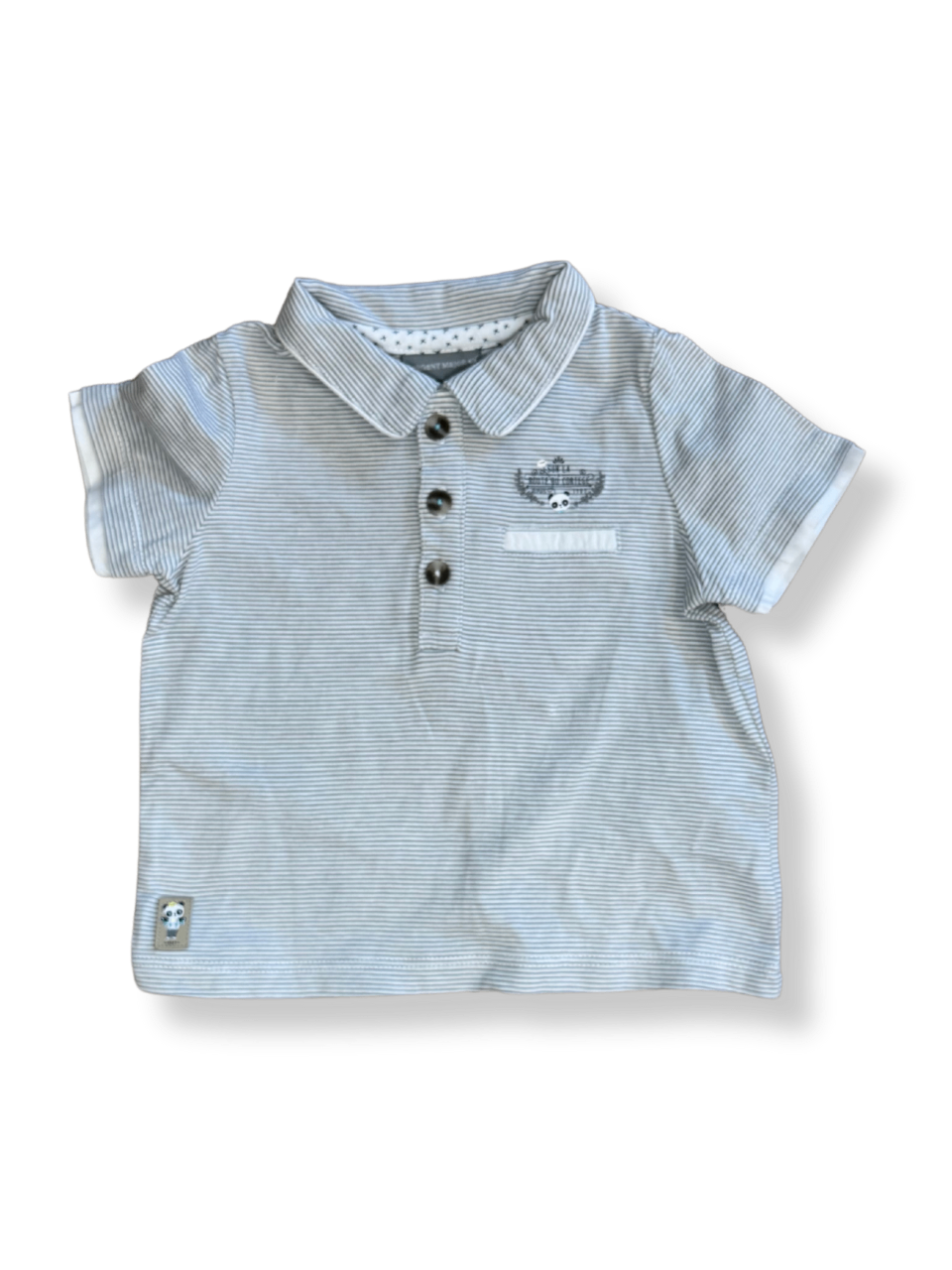 Polo-Shirt Baby hellgrau gestreift Gr.68 | Sergent Major