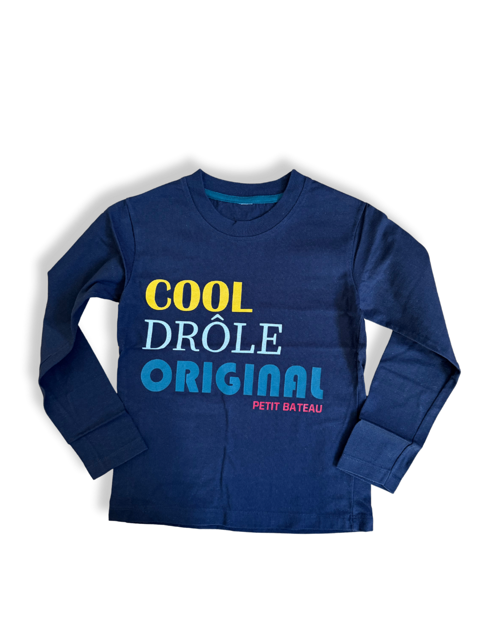 T-Shirt Dunkelblau Gr.128 | Petit Bateau