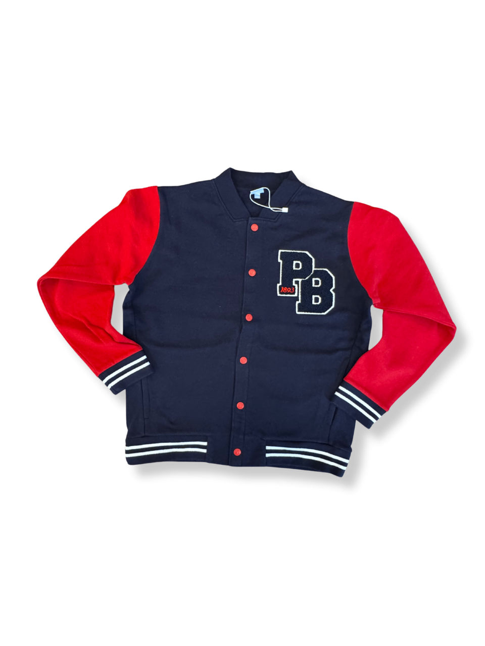 Sweat College Jacke Blau und Rot Gr.140 | Petit Bateau