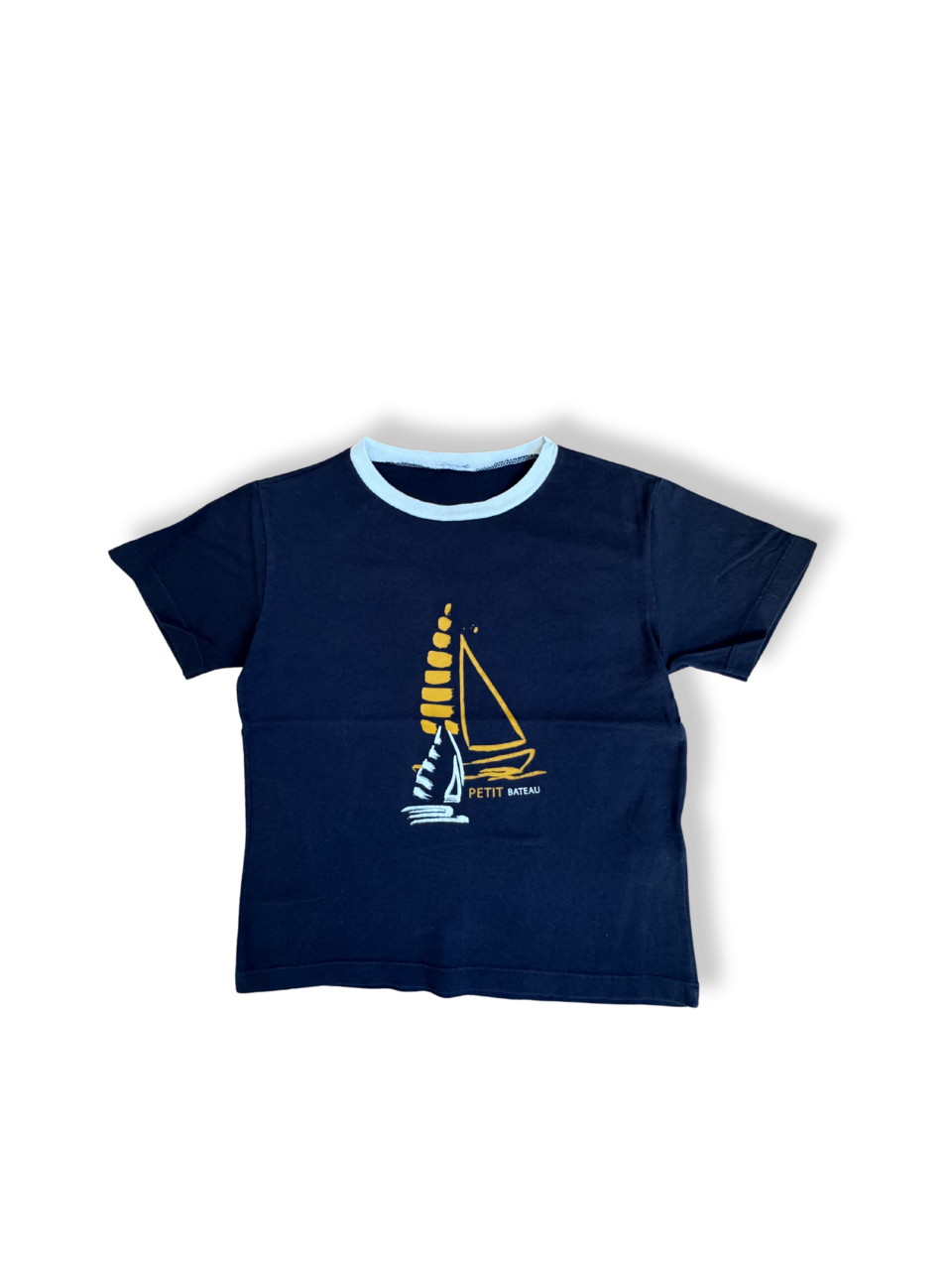 T-Shirt Jungs Segelboot Navyblau Gr.10 | Petit Bateau