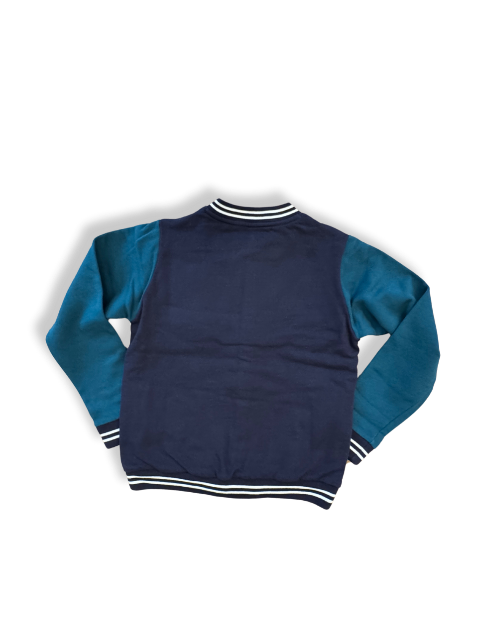 Sweat College Jacke Blau und Petrol Gr.140 | Petit Bateau