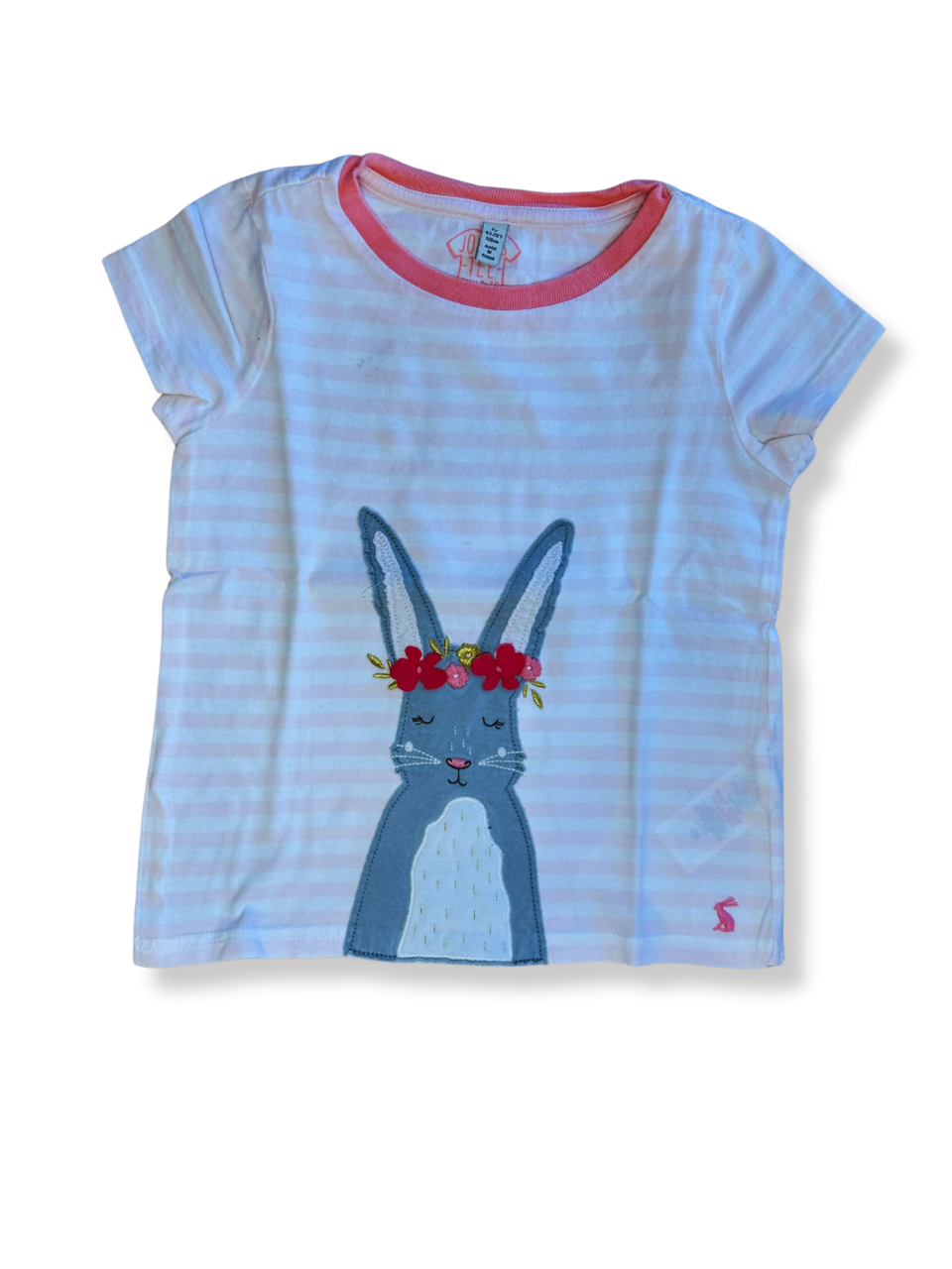 T-Shirt Mädchen Weiß mit Streifen Gr.110 | Joules