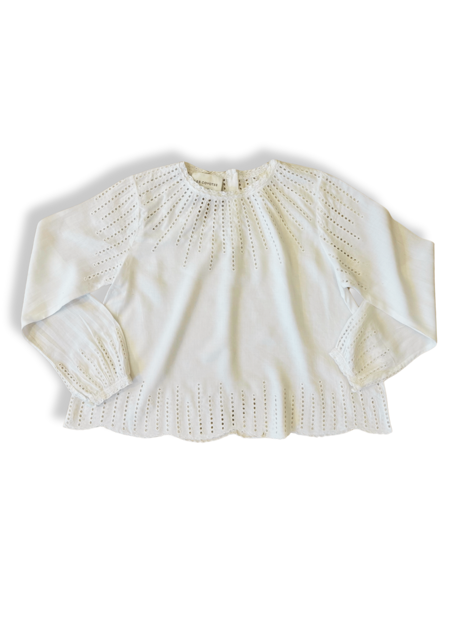 Bluse mit Lochstickerei Weiß Gr.10 | Les Coyotes de Paris