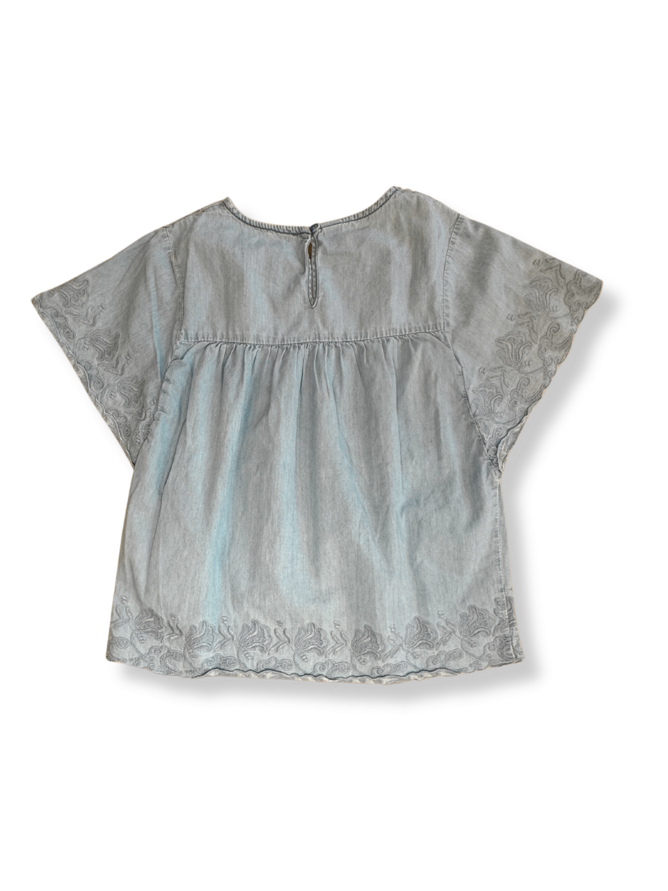 Bluse hellblau mit Stickerei Gr.134 | Zara