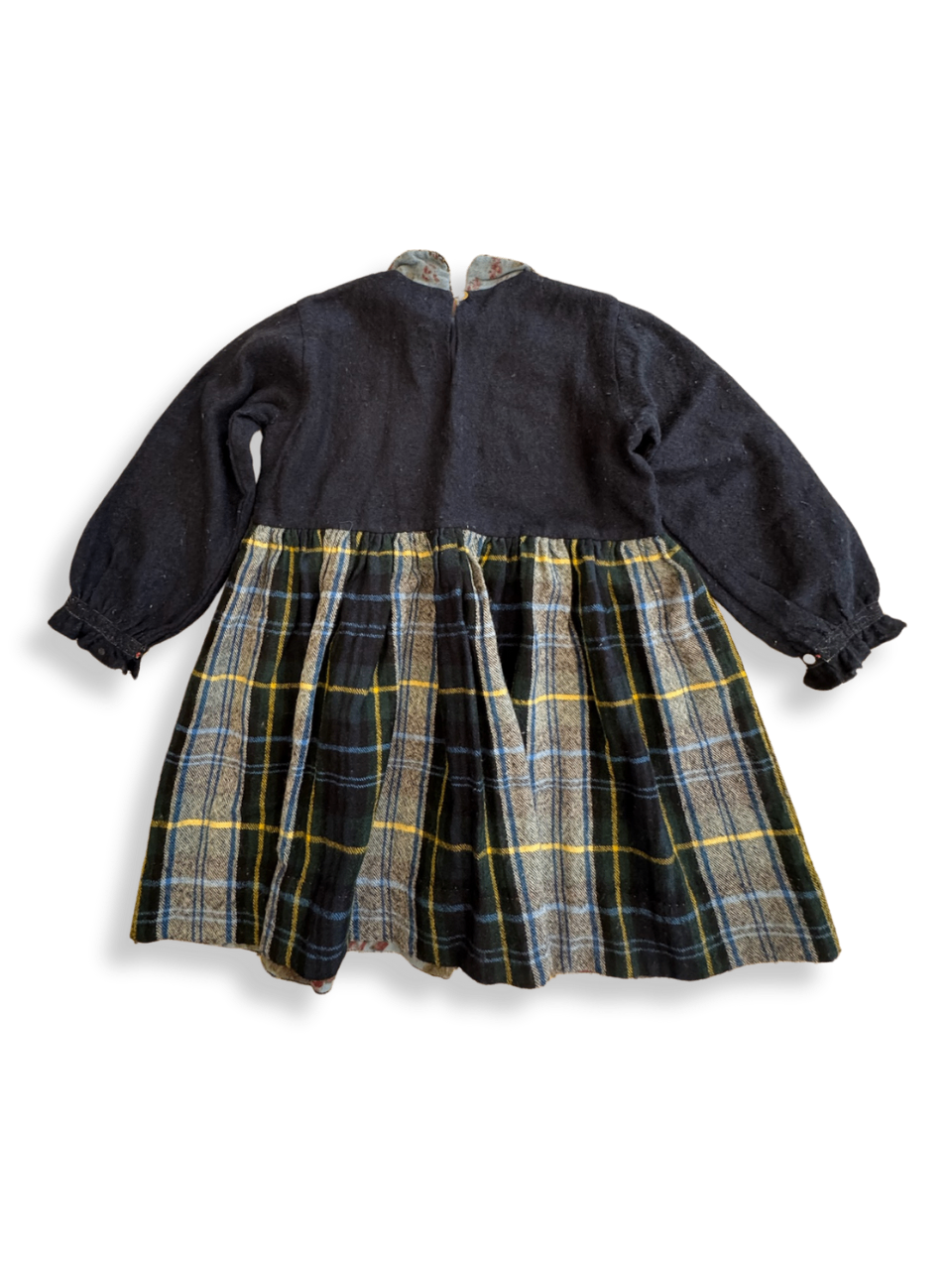 Kleid Blau Kariert 100% Merino Gr.4-5 | Péro