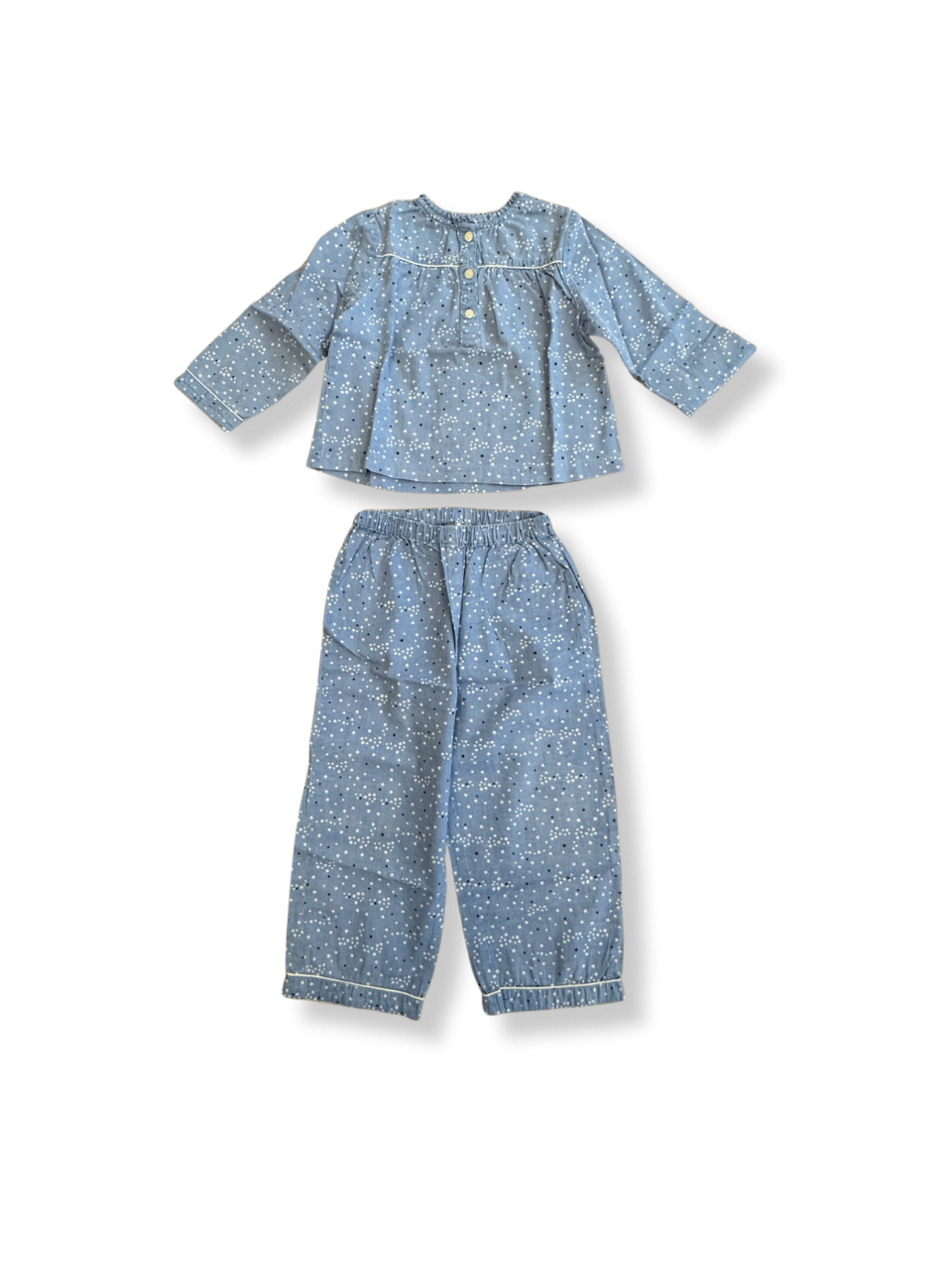 Pyjama Blau mit Sternchen Gr.3-4 | Gocco
