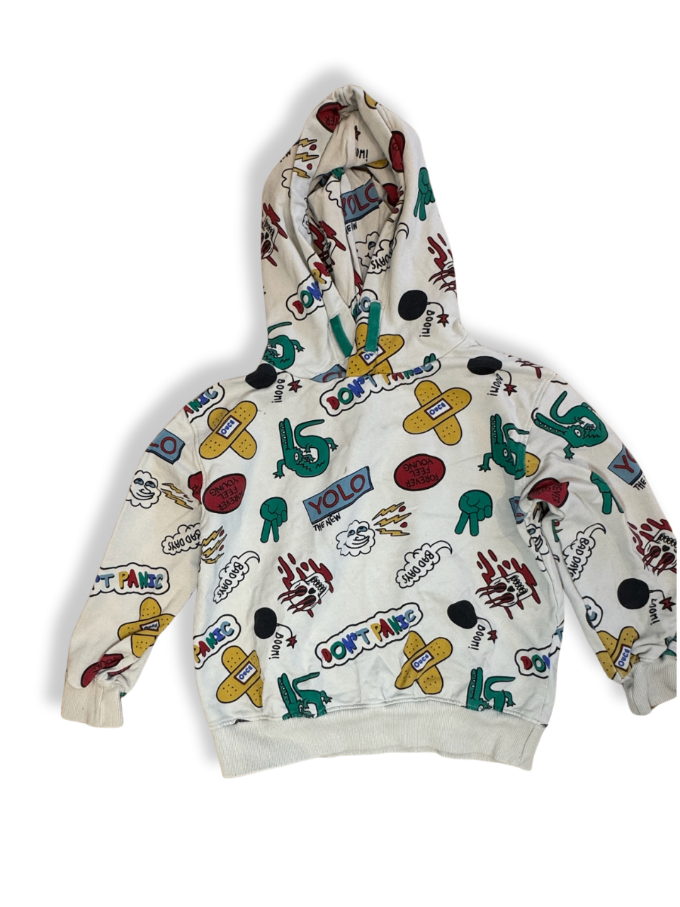 Jogginganzug Cremefarben mit bunten Prints Gr.104 | The New