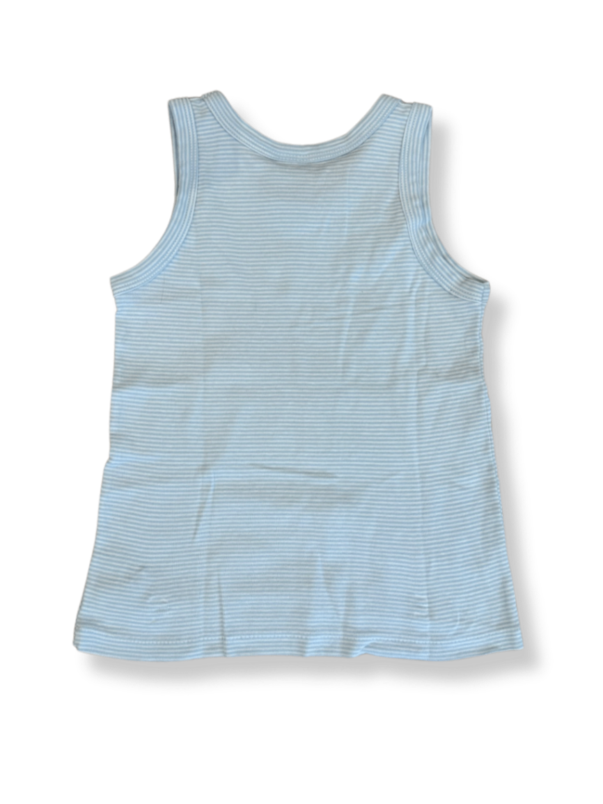 Set: 3x Unterhemd Jungen Hellblau, Weiß Gr.116 | Petit Bateau