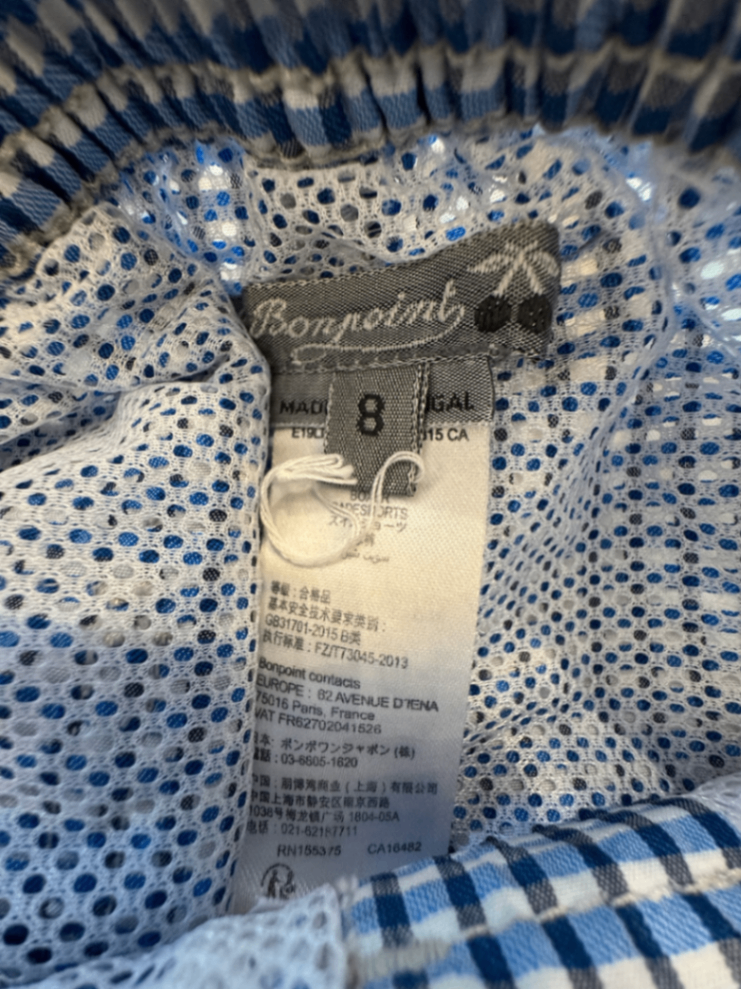 Badeshorts blau kariert Gr.8 | Bonpoint