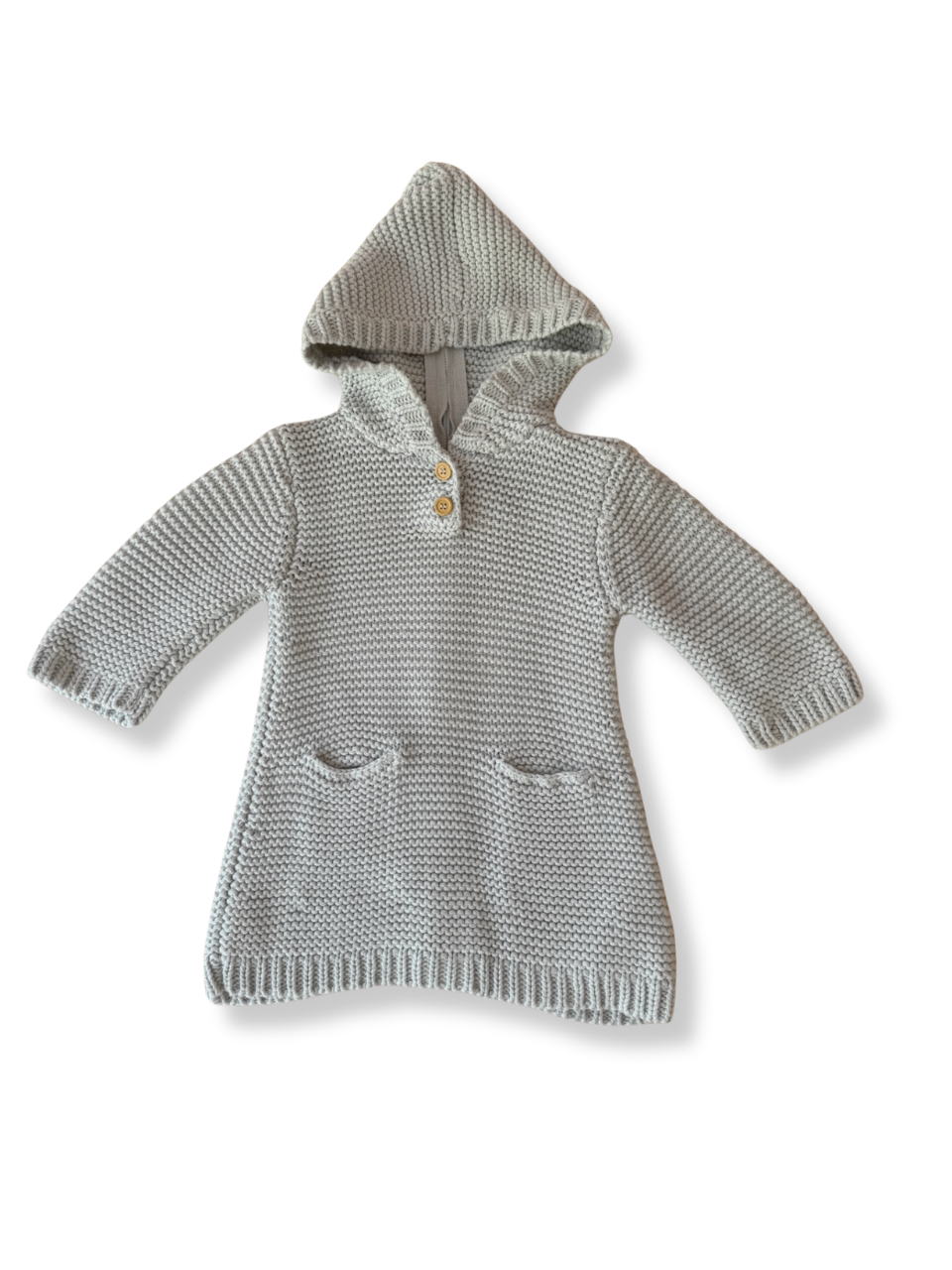 Strickjacke hellblau m. Kapuze Gr. 3m | Bonpoint