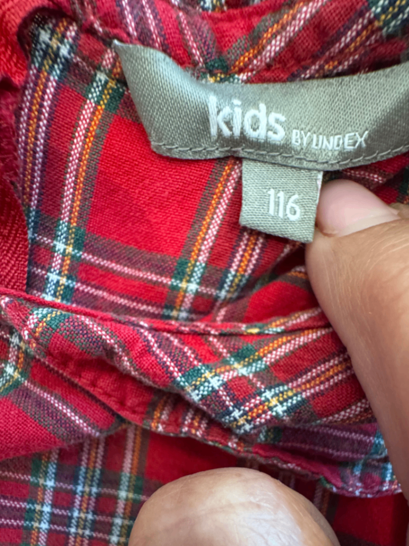 Kleid Rot kariert Gr.116 | Lindex