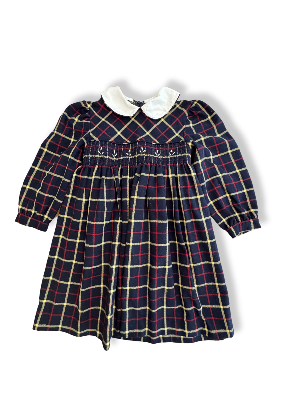 Kleid Dunkelblau kariert Gr.104 | C6A