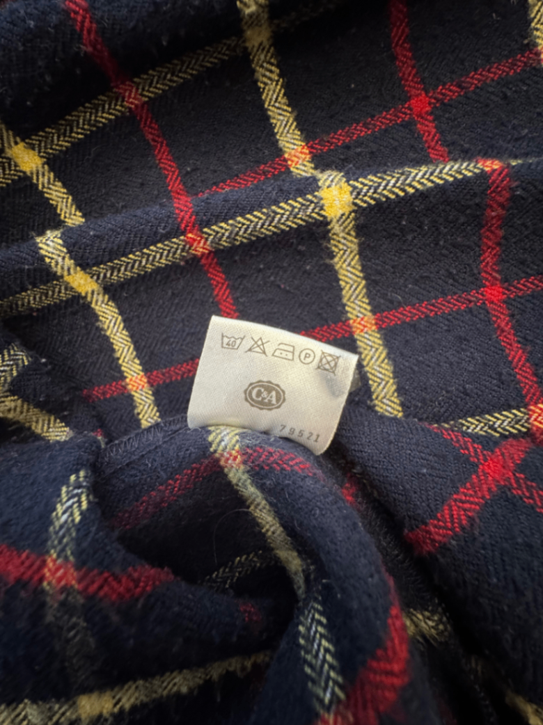 Kleid Dunkelblau kariert Gr.104 | C6A