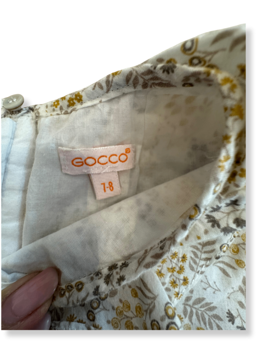 Kleid Beige mit Blumenmuster Gr.128 | Gocco