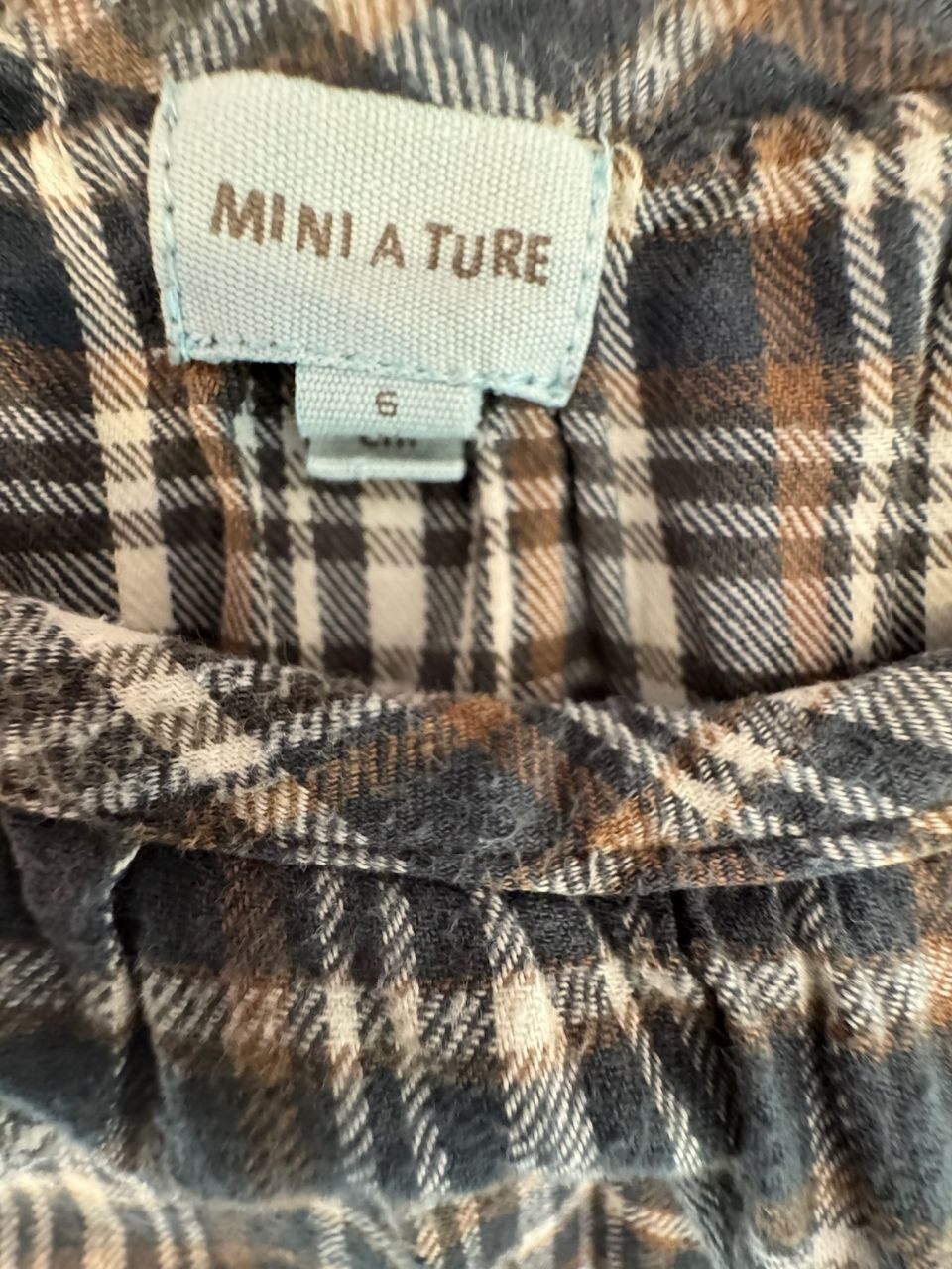 Kleid grau-grün kariert Gr.6 | Mini A Ture