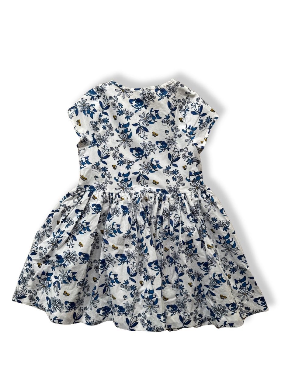 Kleid Weiß mit blauem Blumenmuster Gr.6 | Petit Bateau