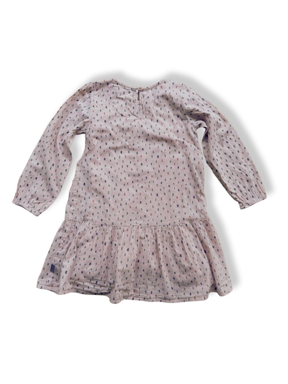 Kleid Creme mit schwarzen und roten Punkten Gr.110 | Creamie