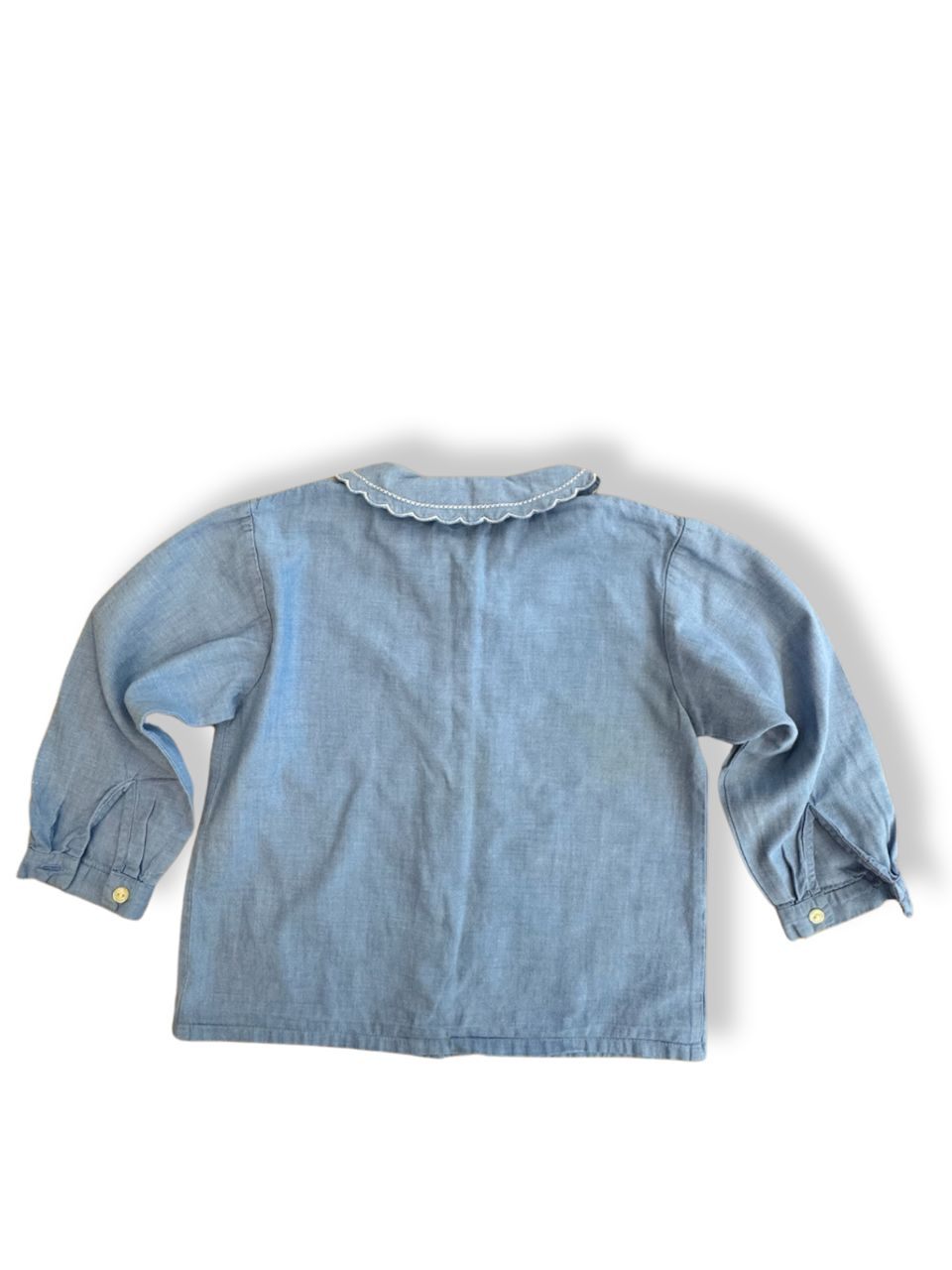 TRUE VINTAGE | Bluse mit Bubikragen blau Gr.98/104 | Cyrillus