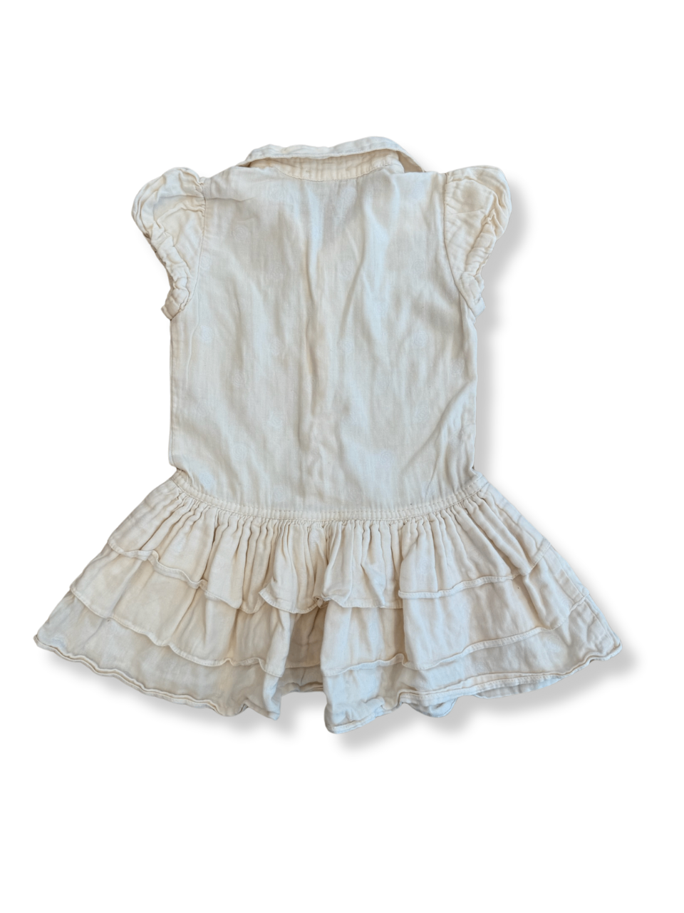 Musselin-Kleid Crème Gr.104 | Mactoot