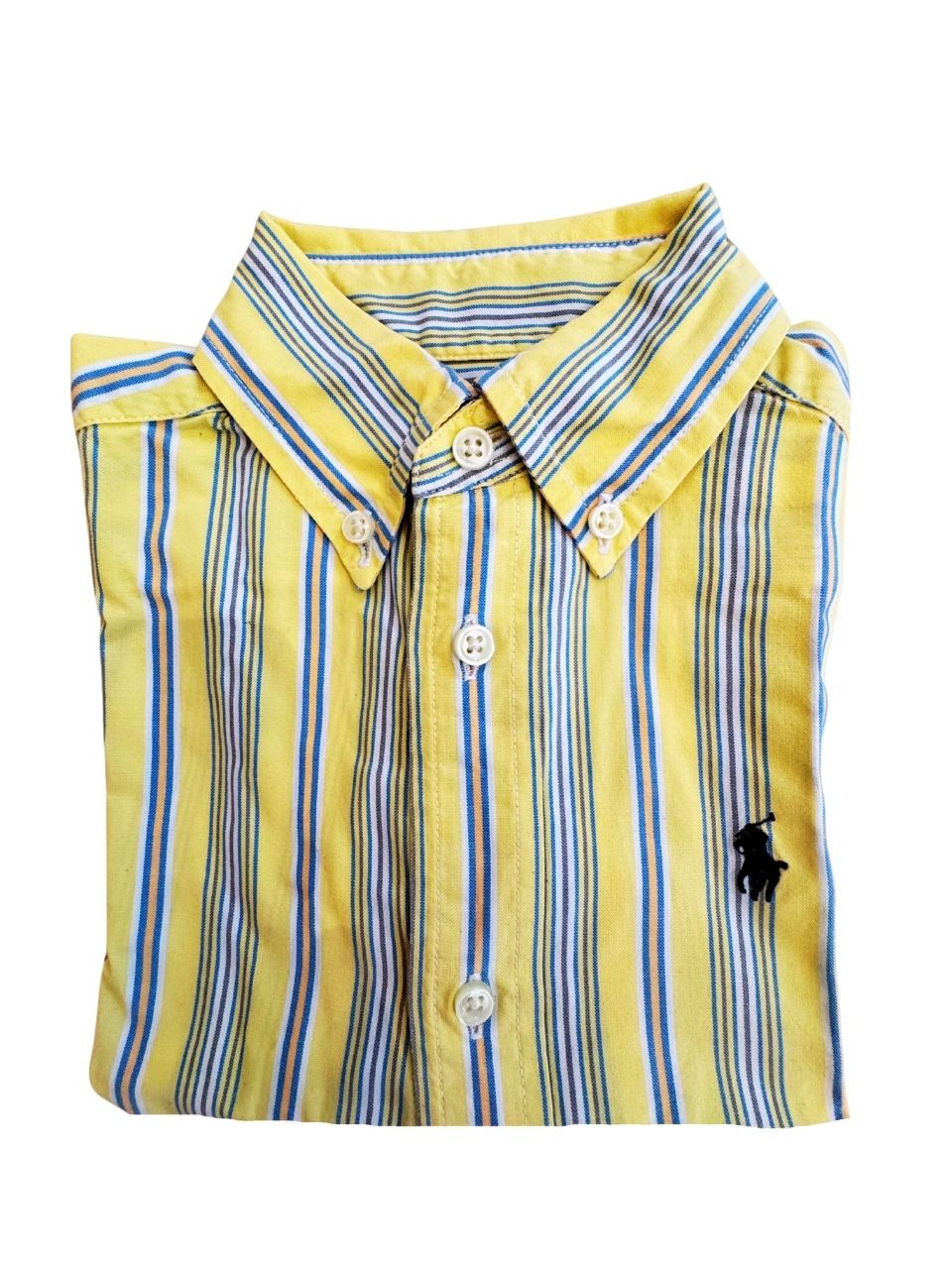 Hemd Gelb mit blauen Streifen Gr.80/86 | Polo Ralph Lauren