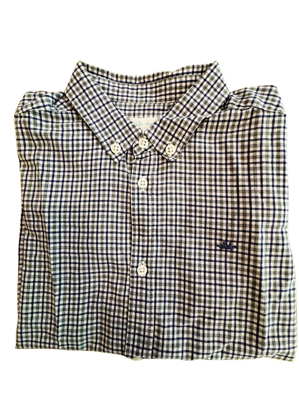 Hemd blau-grau kariert Gr.8 | Marie Chantal