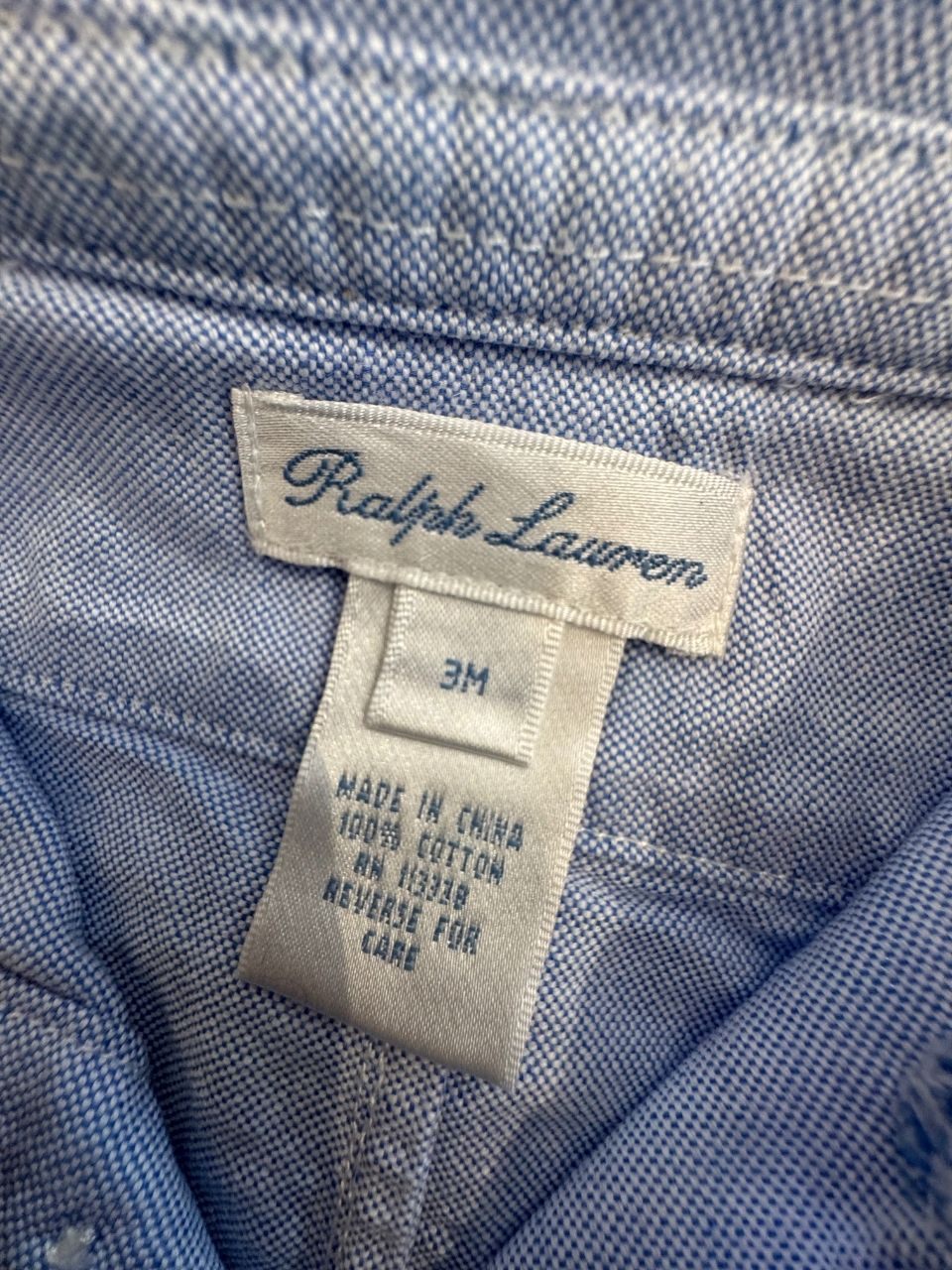 !! Hemd Baby Hellblau Gr.3m | Ralph Lauren