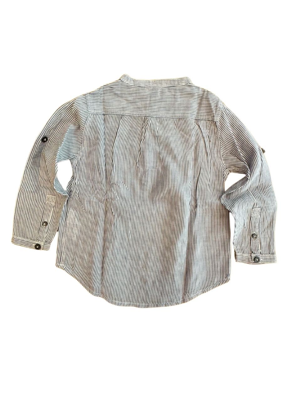 Hemd Jungen blau-weiß gestreift Gr.4 | Jacadi