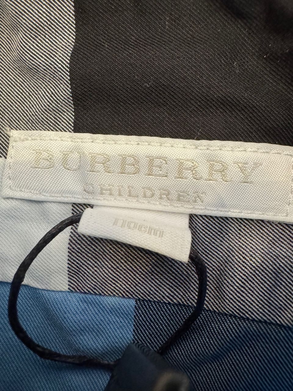 Hemd Jungen blau-schwarz kraiert Gr.110 | Burberry