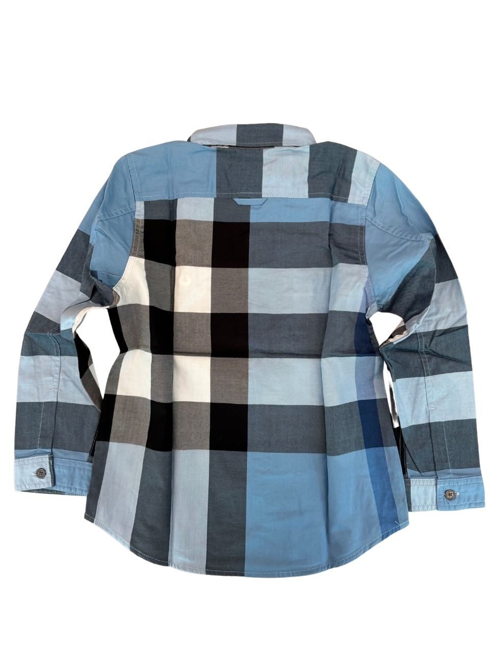 Hemd Jungen blau-schwarz kraiert Gr.110 | Burberry