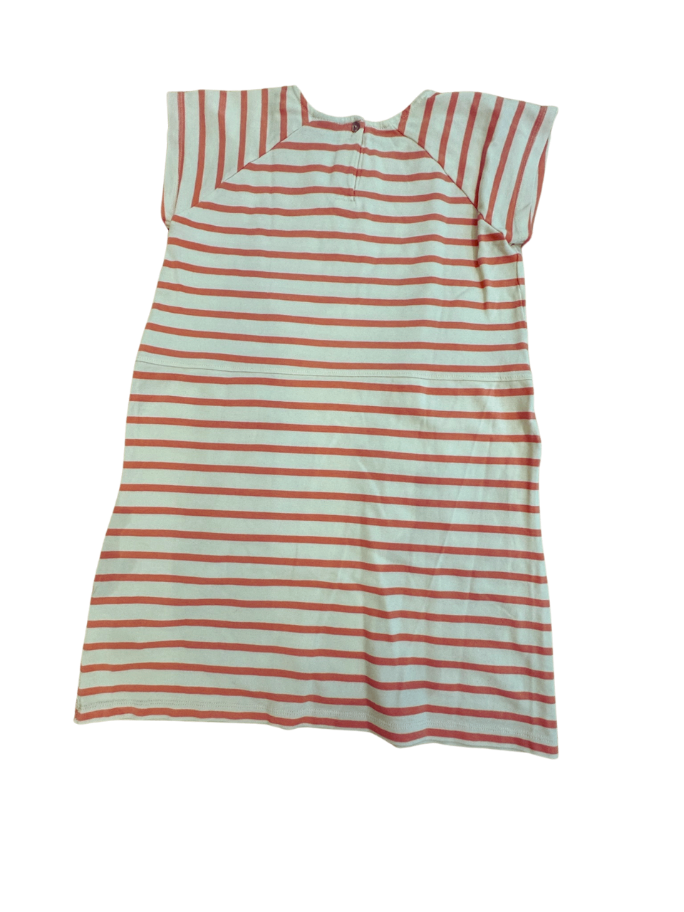 Jersey Kleid Weiß mit rosa Streifen Gr.140 | Noa Noa