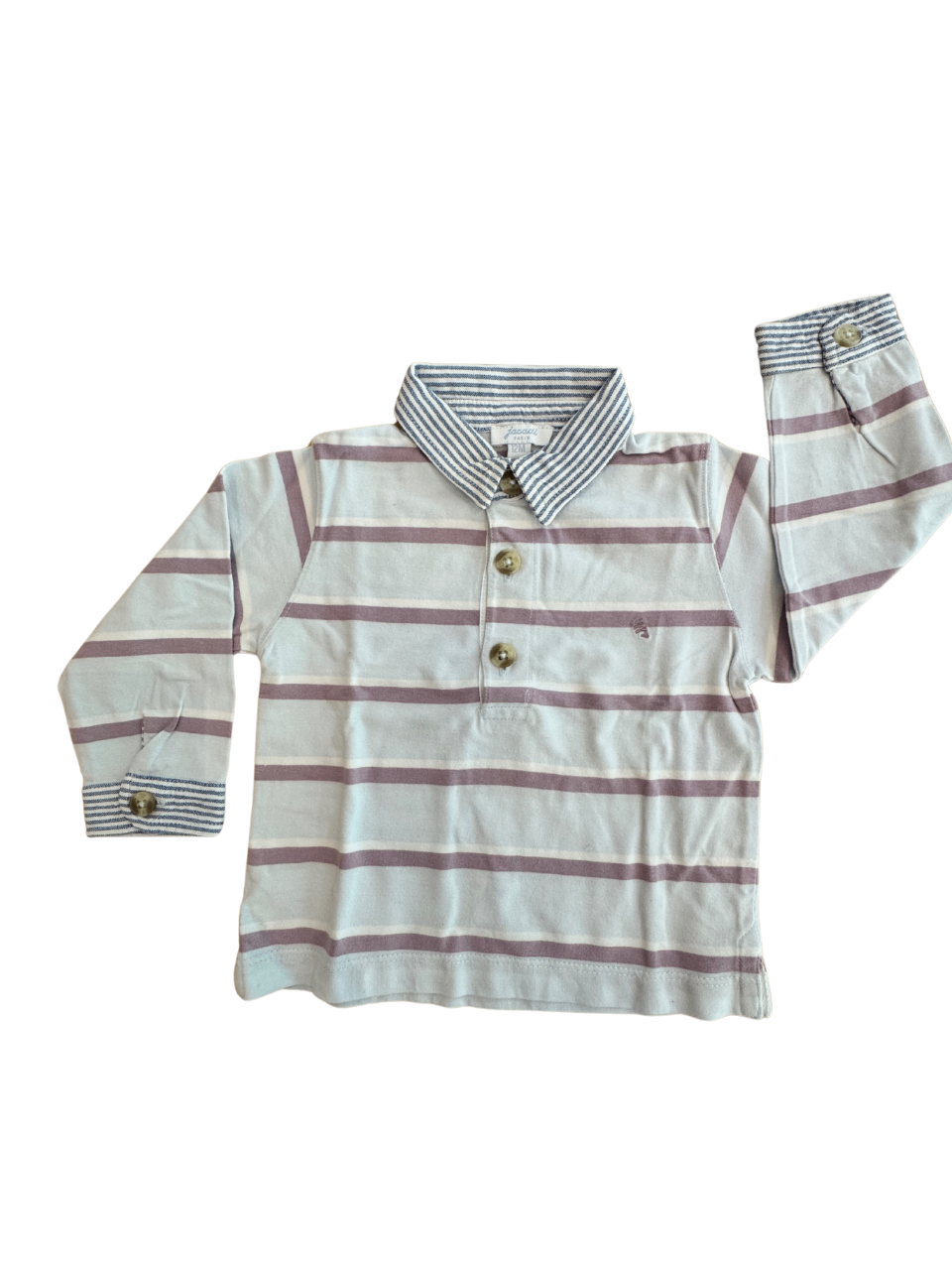 Shirt hellblau mit Streifen Gr.74 | Jacadi