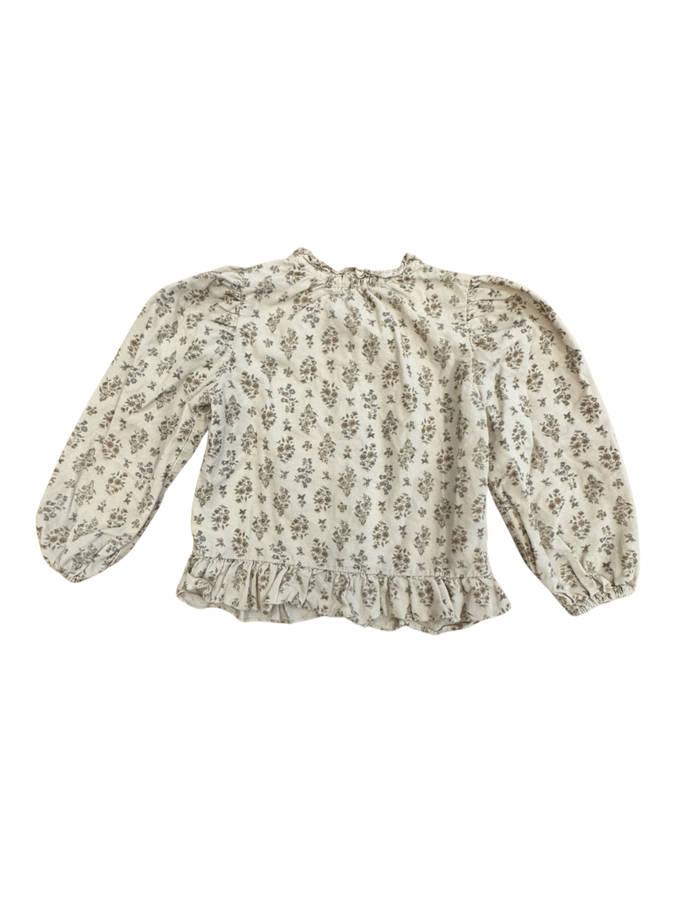 Bluse Beige mit floralem Muster Gr.116 / 6 | Louisiella