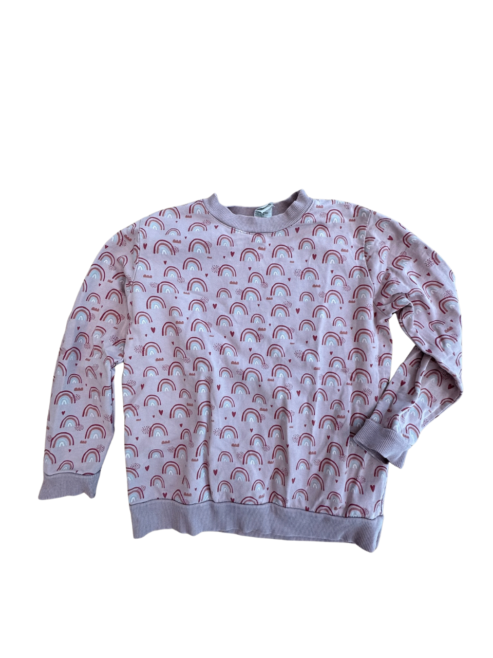 Sweater Rosa mit Regenbogen Gr.128 | Alana