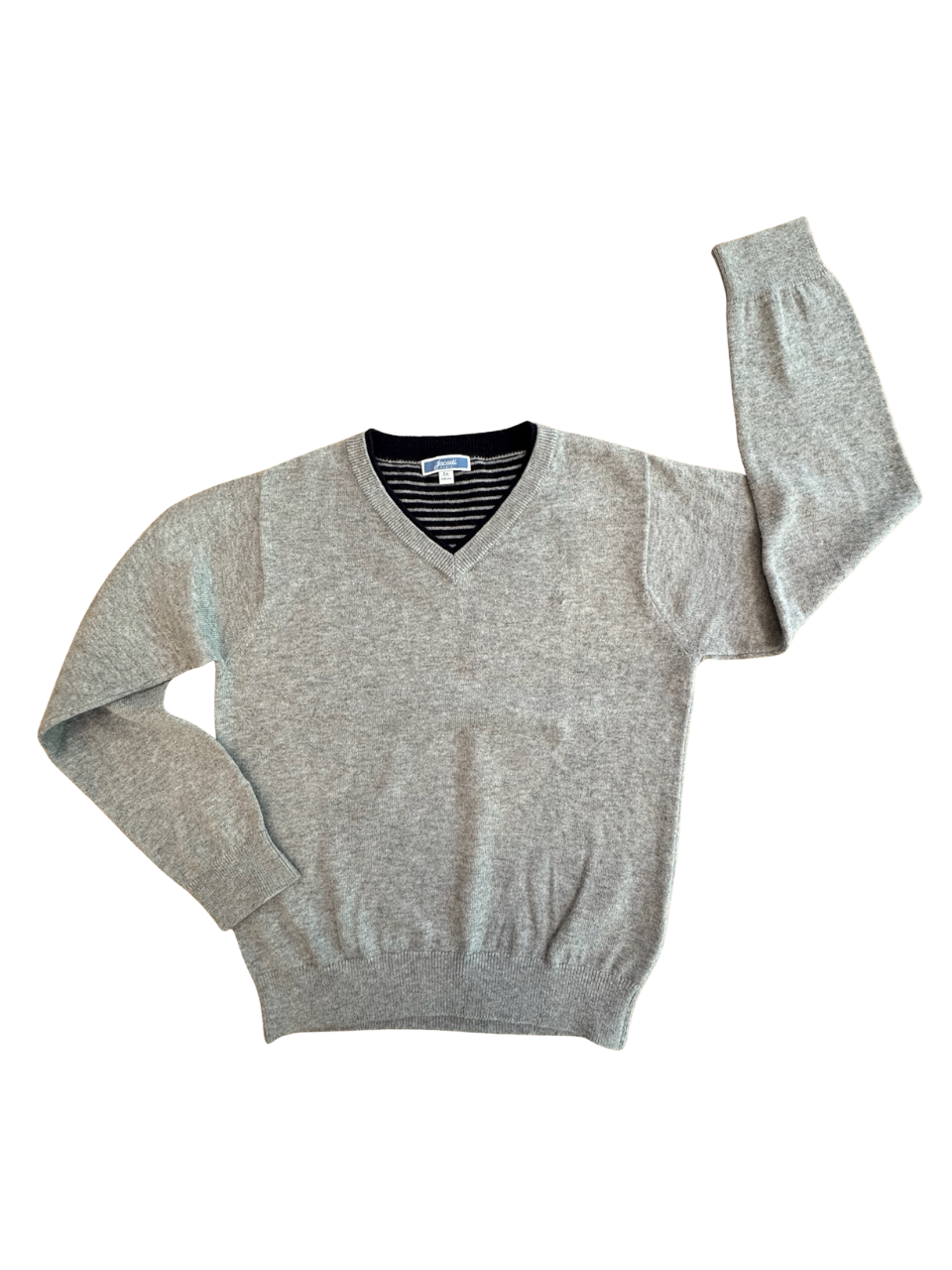 Pullover V-Neck hellgrau Gr.8 | Jacadi