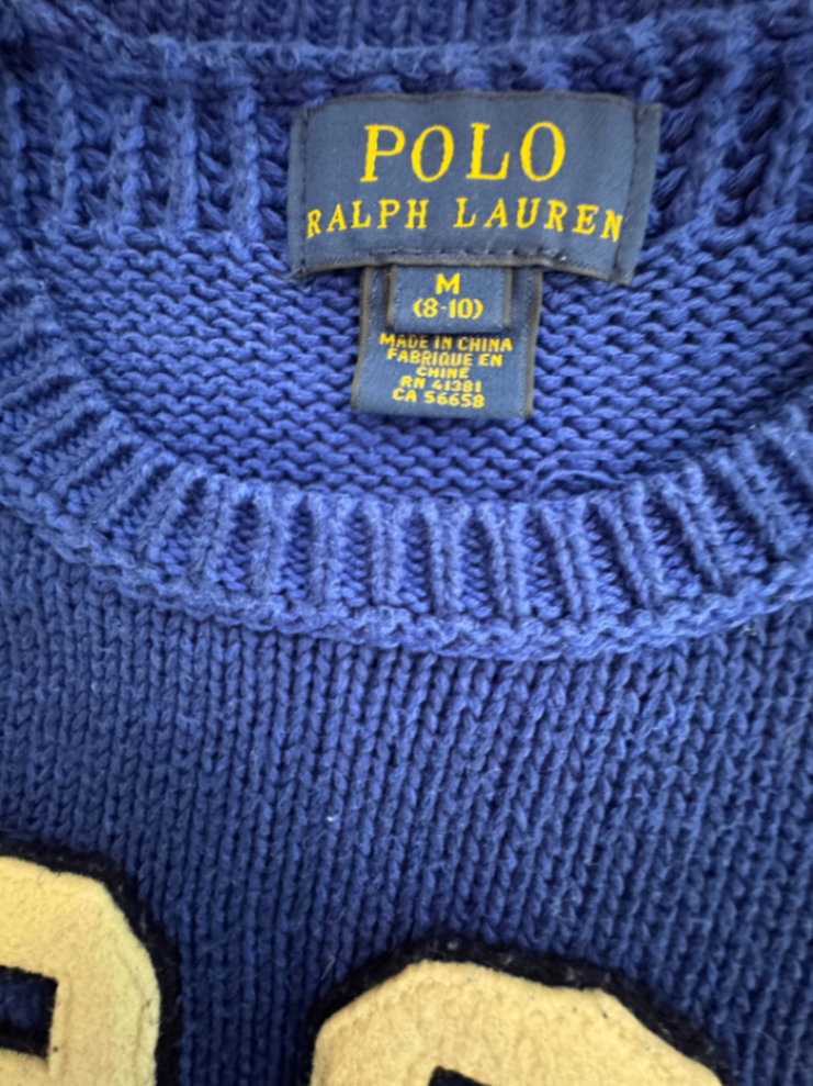 Pullover cropped blau Gr.8-10 | Polo Ralph Lauren