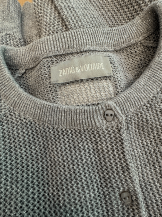 Cardigan Grau/Silber Gr.14 | Zadig
