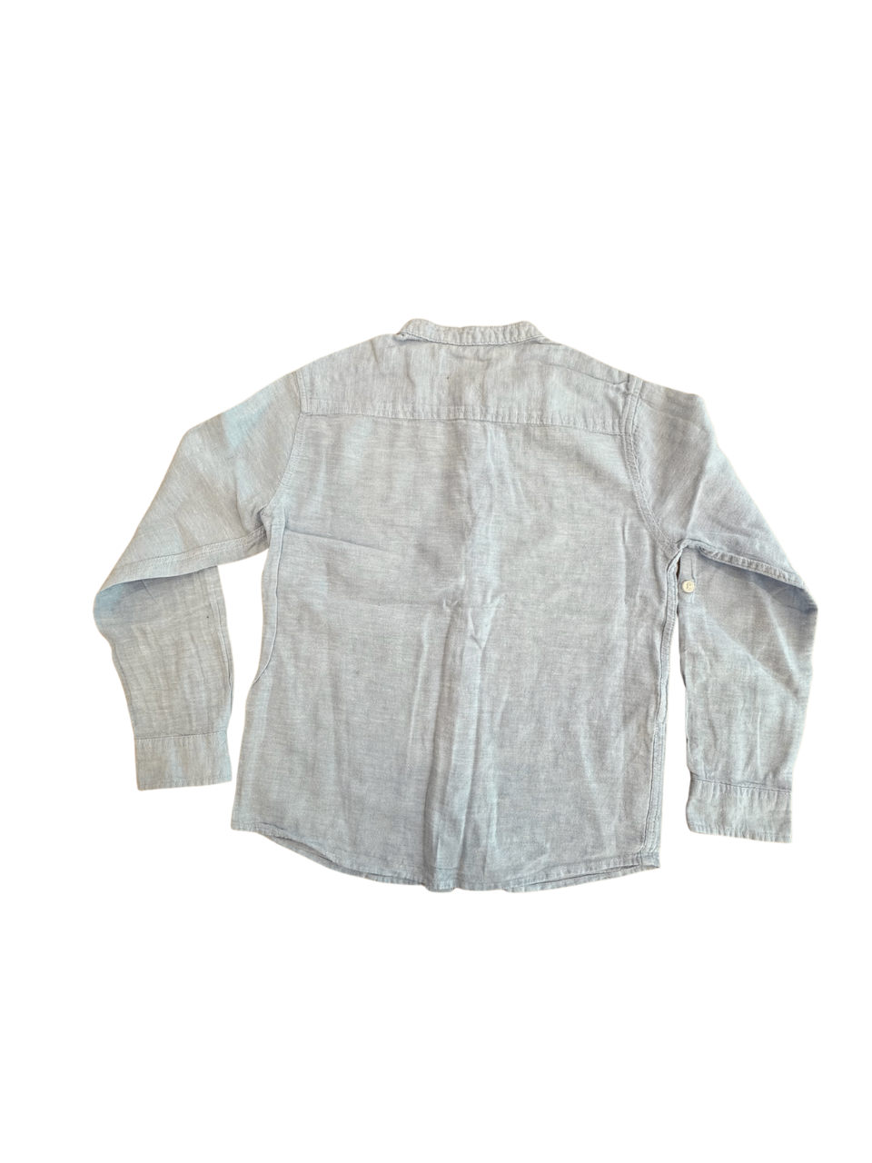 Hemd Rundhals Leinen hellblau Gr.128 | MNG