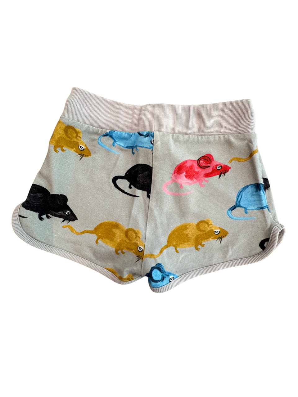 Shorts Beige mit Mäuse-Print Gr.116/122 | mini rodini