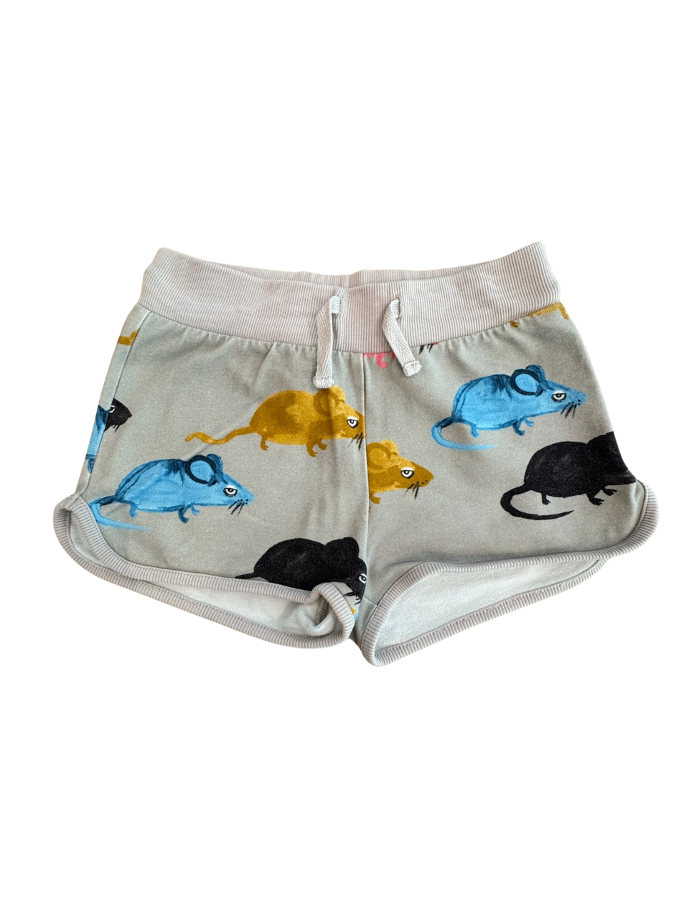 Shorts Beige mit Mäuse-Print Gr.116/122 | mini rodini