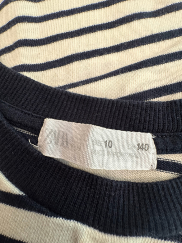 T-Shirt weiß-blau gestreift Gr.10 | Zara