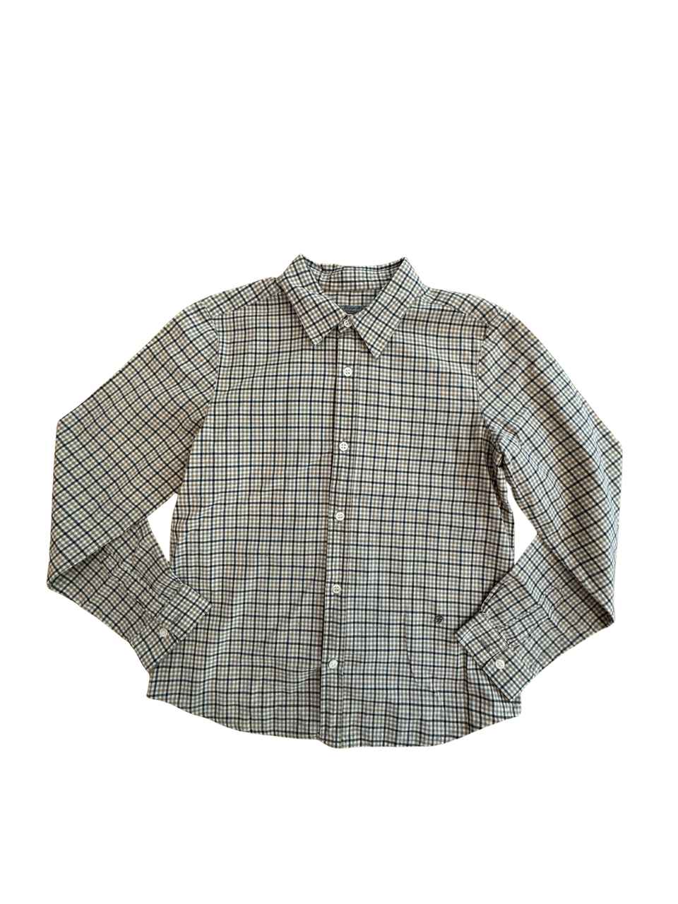 Hemd beige-braunes Karomuster Gr.10 | Bonpoint