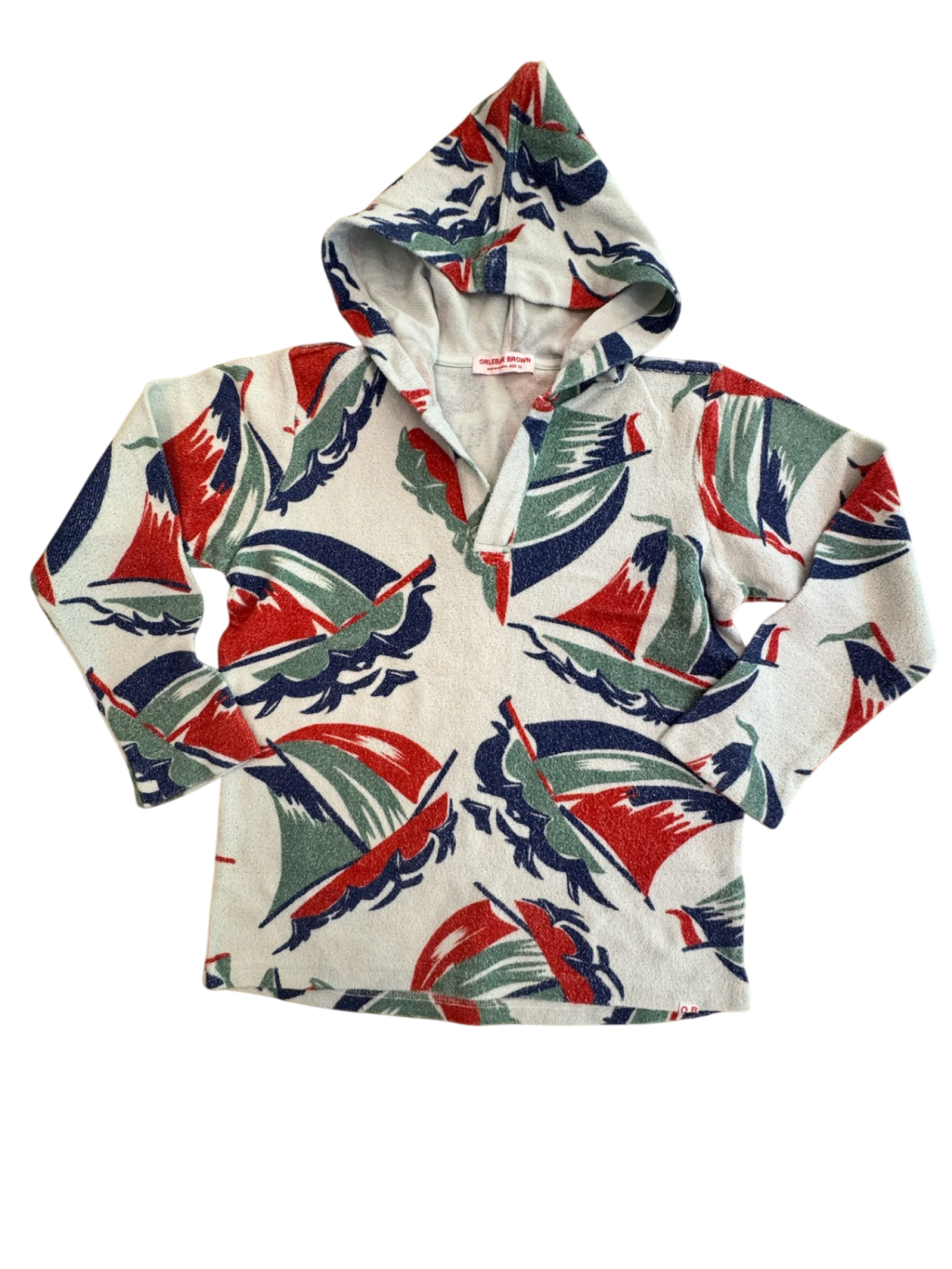 Beach-Shirt aus Frottee - langarm mit Kaputze Gr.10 | ORLEBAR BROWN